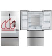 Combiné réfrigérateur congélateur multi-portes noir 506L AMICA
