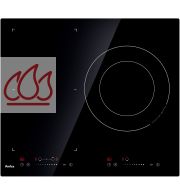 Plaque de cuisson induction 59cm encastrable noire 3 foyers AMICA