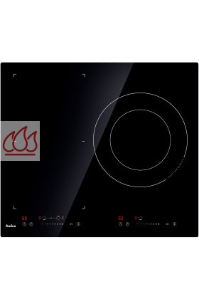 Plaque de cuisson induction 59cm encastrable noire 3 foyers