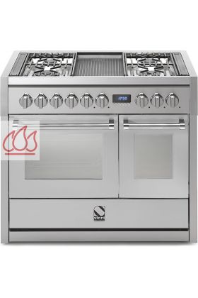 Piano de cuisson Genesi 100cm avec 2 fours (électrique multifonctions combi-vapeur et traditionnel) et une plaque de cuisson personnalisable