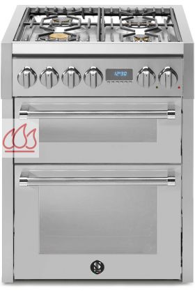 Cuisinière Genesi 70cm avec 2 fours (électrique multifonctions combi-vapeur et four à pizzas) et une plaque de cuisson personnalisable