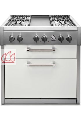 Piano de cuisson 90 cm Genesi sans four avec 2 tiroirs et plaque de cuisson personnalisable