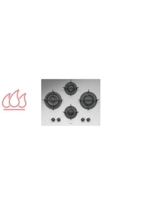 Table de cuisson Mood 65cm 3 gaz + double couronne - Inox Massif