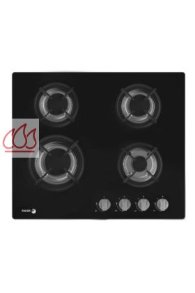  Table gaz pour 4 foyers Noir