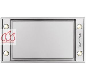 Groupe encastrable inox 60cm "Pureline" avec éclairage LED et moteur intégré orientable (dissociable en option) NOVY