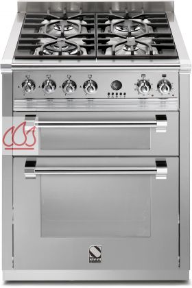 Cuisinière Ascot 70cm avec 2 fours (électrique multifonctions combi-vapeur et four à pizzas) et une plaque de cuisson personnalisable