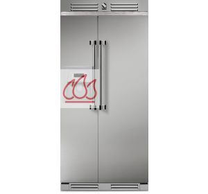 Réfrigérateur Américain 90cm "Ascot" 603L pose libre STEEL
