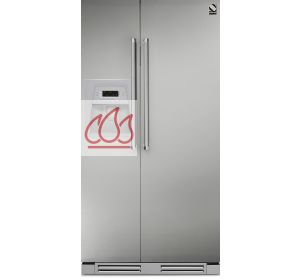 Réfrigérateur Américain 90cm "Genesi" 603L encastrable STEEL