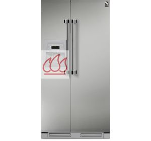 Réfrigérateur Américain 90cm "Ascot" 603L encastrable STEEL