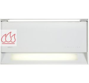 Groupe encastrable verre blanc 60cm "Fusion" avec éclairage LED et moteur intégré orientable pour meuble haut faible profondeur NOVY