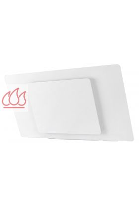 Hotte décorative murale inclinée blanche 90cm