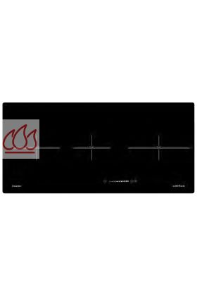 Plaque de cuisson induction panoramique 80cm noire 3 foyers encastrable