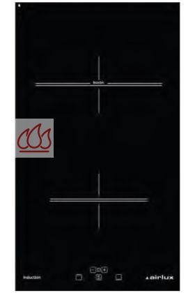 Domino induction 30cm noir 2 foyers encastrable 