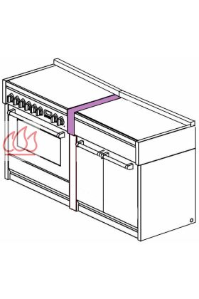 Jonction supérieure de côté inox Genesi pour solution linéaire 60cm