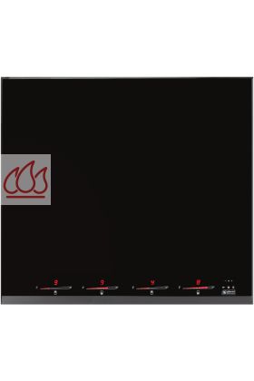 Table de cuisson induction 60 cm encastrable noire 4 foyers dont 2 flexizones