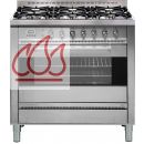Piano de cuisson inox 90cm avec 1 four grande capacité + table de cuisson personnalisable EC-ILV131